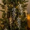 Realistic Glitter Christmas Branches Acrylic Xmas Tree Hanging Ornament  Holiday Party