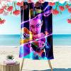 Custom NameCyberpunk Neon Beach Towel Soft Microfiber Summer Towel Quick Dry Absorbent Towel for Beach Swimming Pool Travel