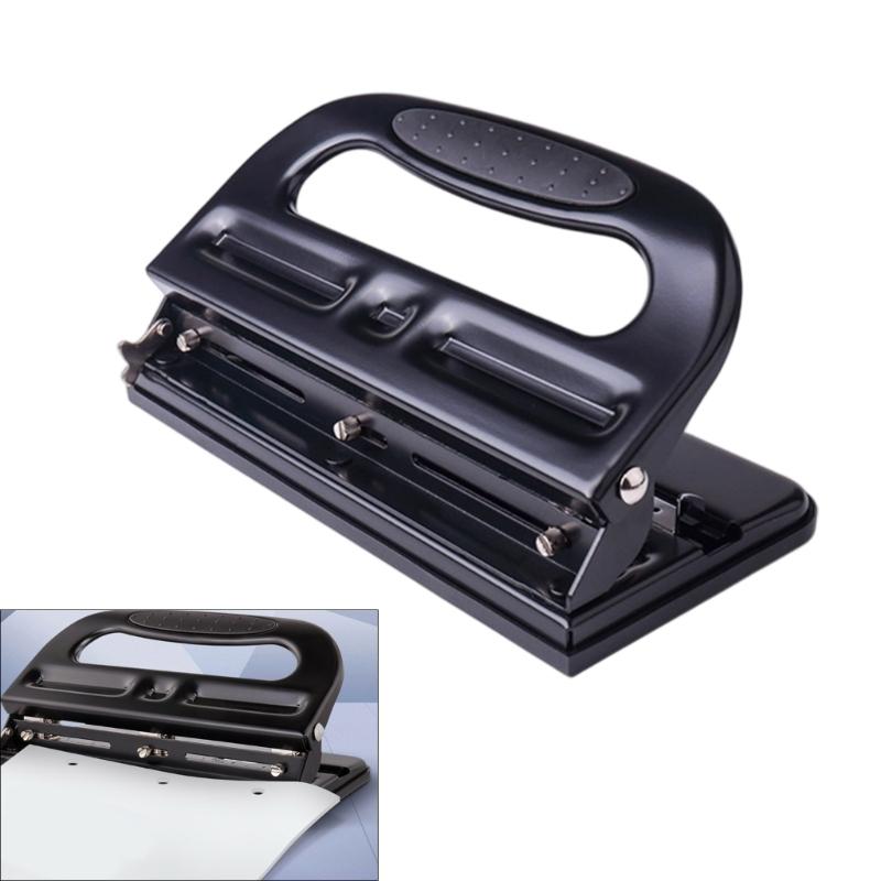 Adjustable 3 Hole Punches 30 Sheets Capacity Ergonomic Grip Hole Puncher Heavy Duty Labor Saving Hole Punches for Office