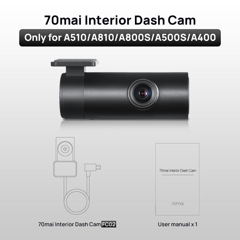 70mai Rear Cam RC06 RC12 RC14 RC22 RC24 RC41 Interior Cam FC02 for 70mai Dash Cam Dual-Channel Recording Parking Recording