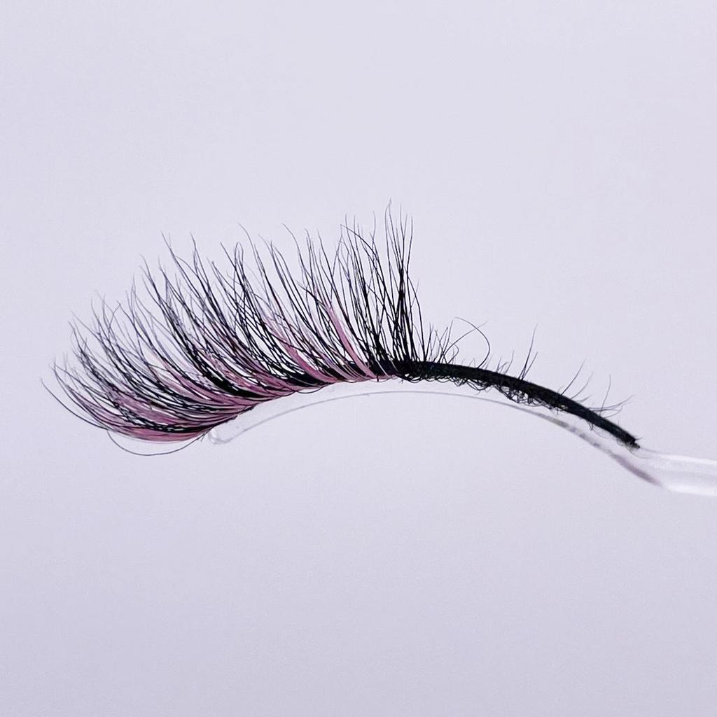 New Product Cat Eye Colored Mink Eyelashes European And American Eye Tail Lengthening Natural Eyelashes