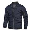Spring and Autumn Thin Men's Baseball Collar Solid Color Jacket Casual Air Force One Jacket Men's