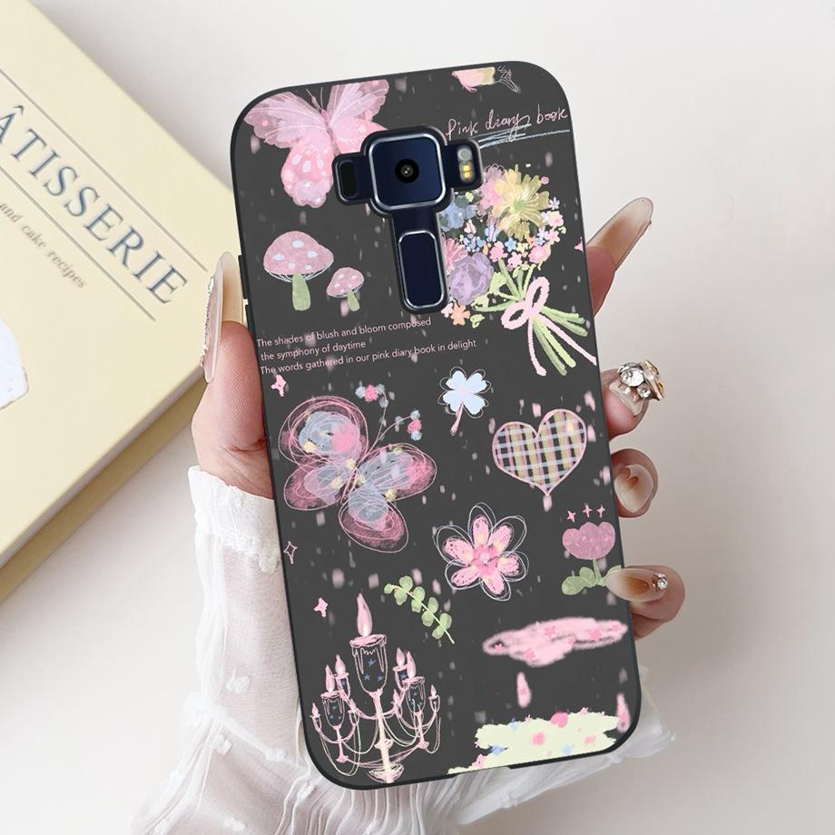 For ASUS Zenfone 3 ZE520KL Z017D 4 Max ZC520KL X008D 3 Max ZC520TL Case Soft Silicone Back Cover Love Heart Butterfly Flower Bag