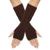 Knitted Arm Sleeves Gloves Twists Decorative Pattern Arm Sleeve Gloves Gothic Mittens  Outdoor