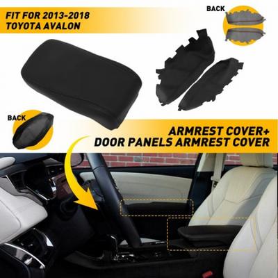 New 3 Armrest Leather Cover&Door Armrst Panel Black for 2013-2018 Toyota Avalon