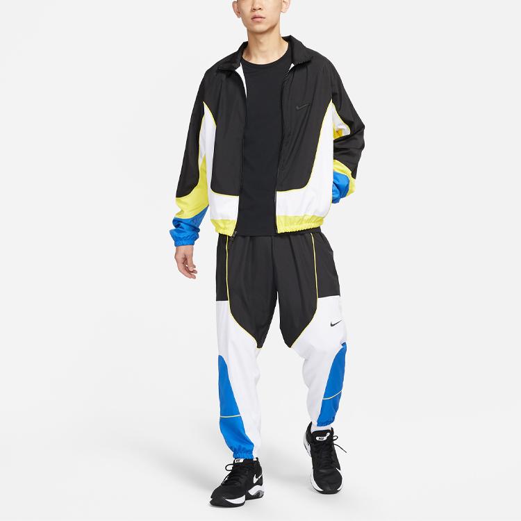 Nike Throwback Woven Basketball Jacket Men Outerwear Black CV1932-013