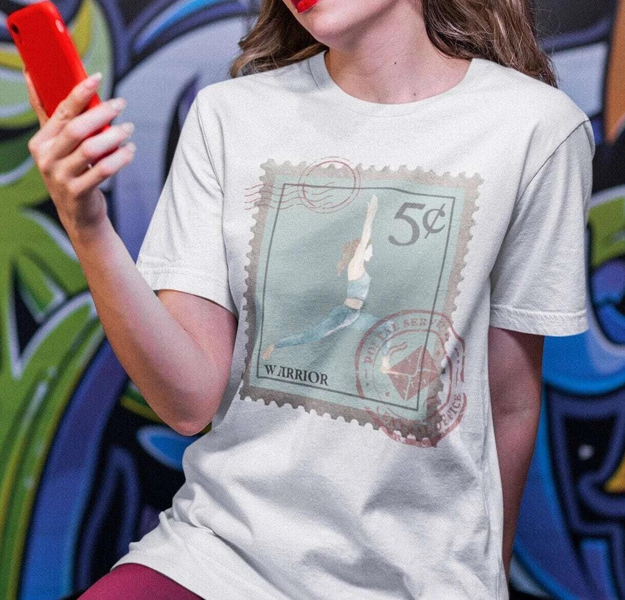 Yoga Shirt, Warrior Yoga Pose T-shirt XL