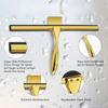 Stainless Steel Shower Squeegee For Doors Cleaner Tool Household Window Mirror Car Glass Hooks Bathroom Brass for Home Cleaning