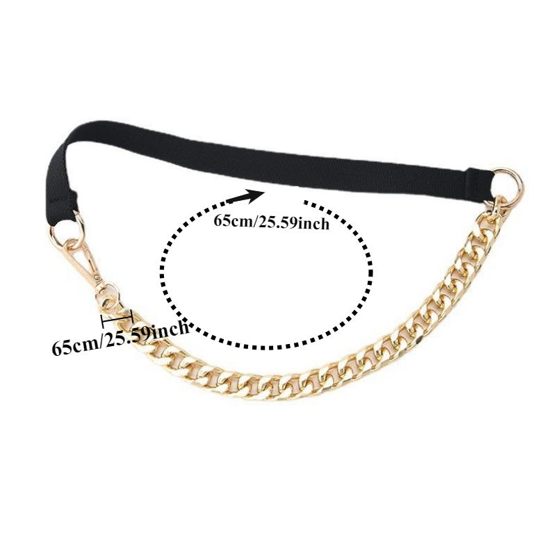 Fashionable Retro Versatile Metal Chain Elastic Waist Cincher Decorative Waist Chain for Dresses Suits and Coats for Women