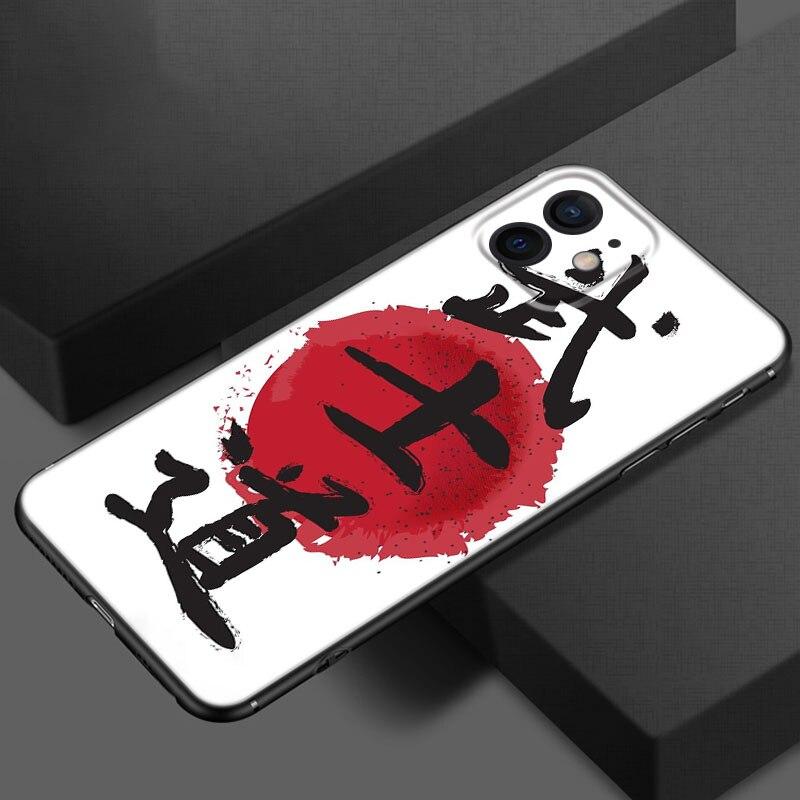 Чехол для телефона Japanese Samurai Art для Apple iPhone 13 12 Mini 11 Pro XS Max X XR 8 7 6S 6 Plus SE 2020 5S 5, мягкий черный чехол из ТПУ iPhone 13 Pro Max