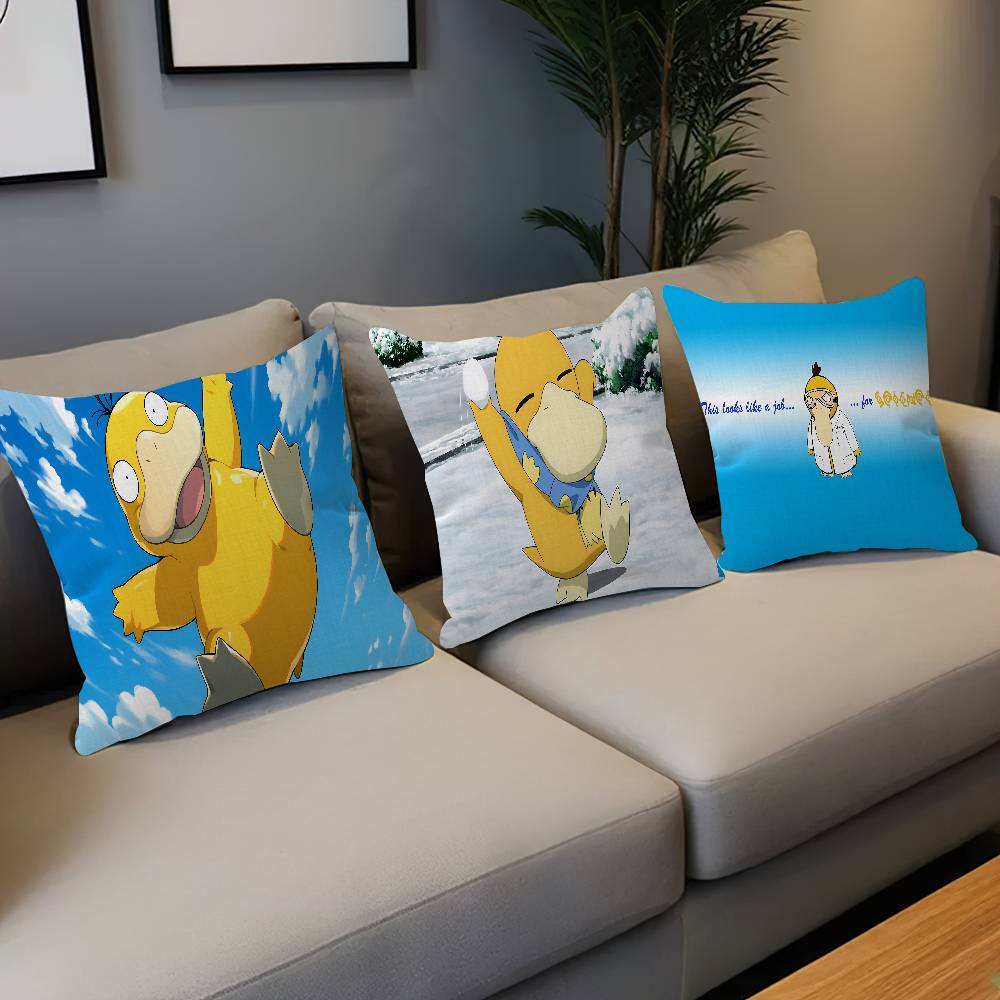 P-Pokemon P-Psyduck 45*45cm Povlak na polštář Potah na polštář Dekorativní povlak na polštář Domácí povlak na polštář Pro polštář na pohovku