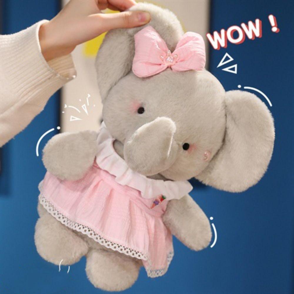 Wearing Bow Lace Dress Elegant Soft Fluffy Doll Pretty Stuffed Rabbit Doll Children's Toy