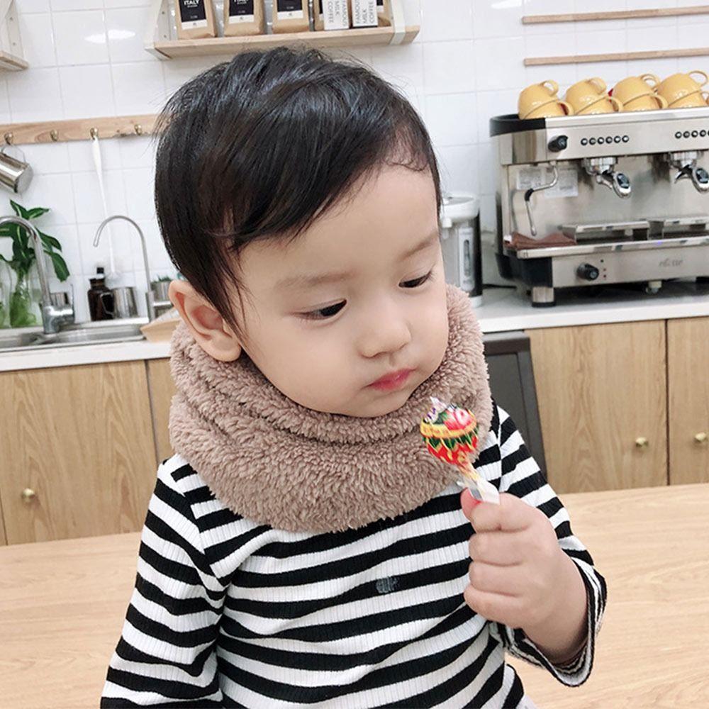 2-16 Years Old Fleece-lined Kids Winter Scarf Thickened Neckerchief for Baby Boys Girls