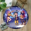 1pc KPop Demon Hunters15 Print Round Carpet Chair Round Carpet Suitable for Bedroom Living Room Home Decorative Carpet