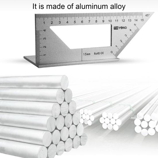 Aluminiumlegering 45/90 Graden Hoekliniaal Verticale T-vormige Meter Hoekmeter Gereedschap