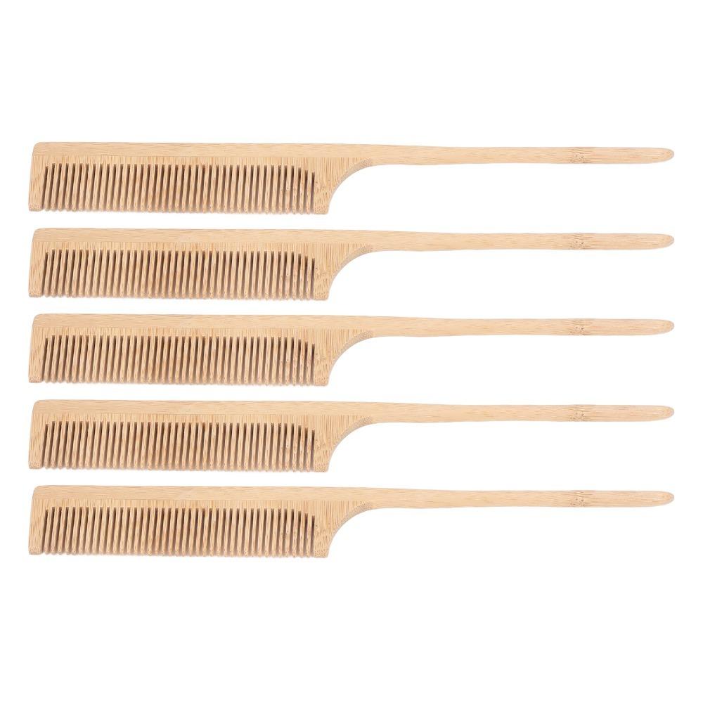 5pcs Anti Static Rat Tail Parting Comb Heat Resistant Rat Tail Teasing Comb  Salon Use