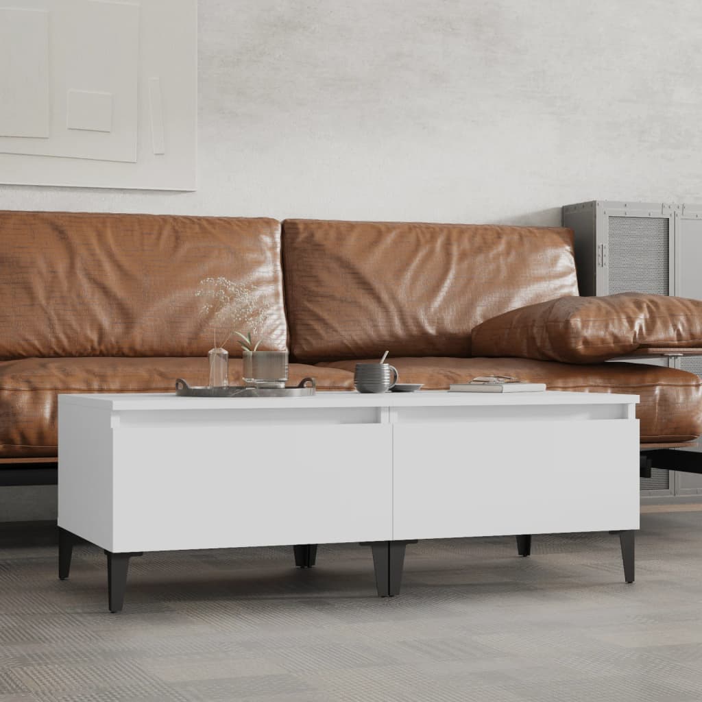 Minimalistischer Sofatisch Im Minimalistischen Stil 2 Stück Aufbewahrungstisch Mit Schubladen, TV-Sideboard Für Das Wohnzimmer, 50x46x50 Cm
