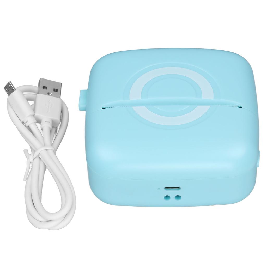 Mini Printer 200DPI Resolution Thermal Printing Ergonomic Lightweight Portable PrinterBlue