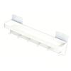 Wall Key Holder Mail Organizer Wall Mount Hanging Key Rack with 6 Hooks for Sunglasses Wallets White
