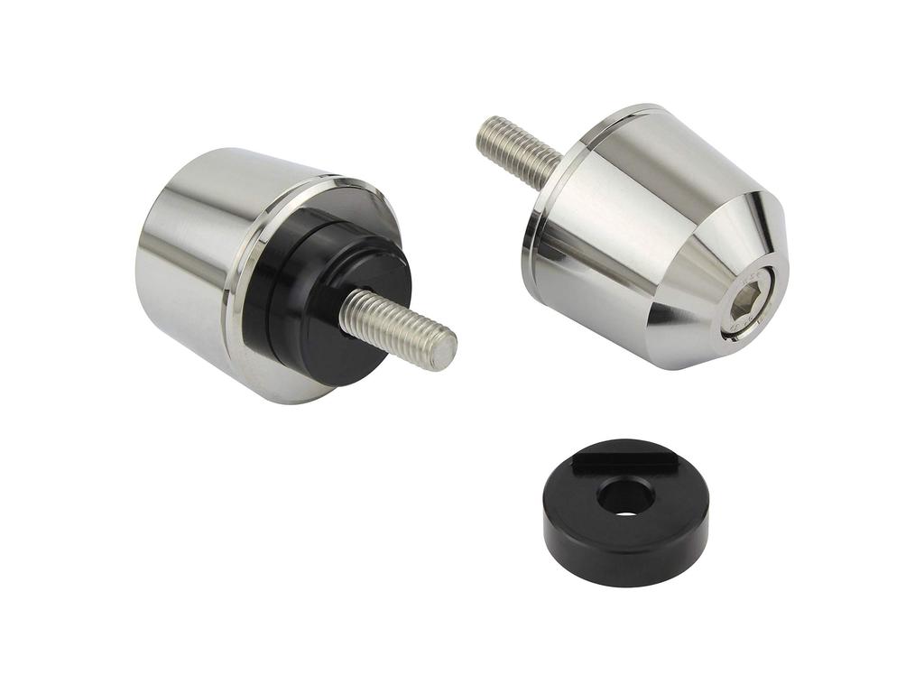 POSH FAITH Motorcycle Handlebar Ends Solid Bar Ends for Yamaha Genuine M6 Handlebars Diameter and other models Chrome Plated - (Outer 29mm) - YZF-R25