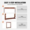 Gun Rack 5-Slot Wood Gun Rack Wall Mount Gun Display Rack holds 5 Rifles