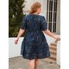 Letnia sukienka damska Plus Size z nadrukiem, luźna sukienka, koktajlowa, elegancka sukienka