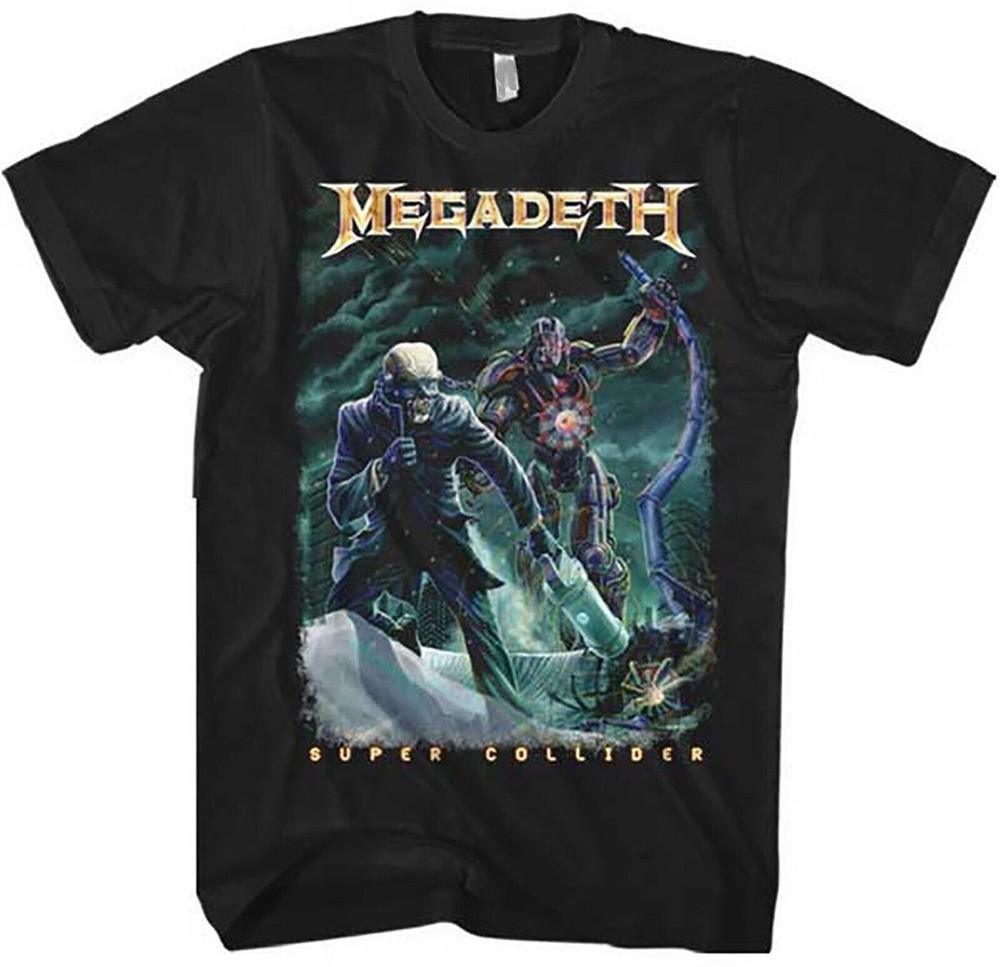

MEGADETH cd lgo CANISTER VIC Official SHIRT MED New super collider OOP Unisex T-Shirt L