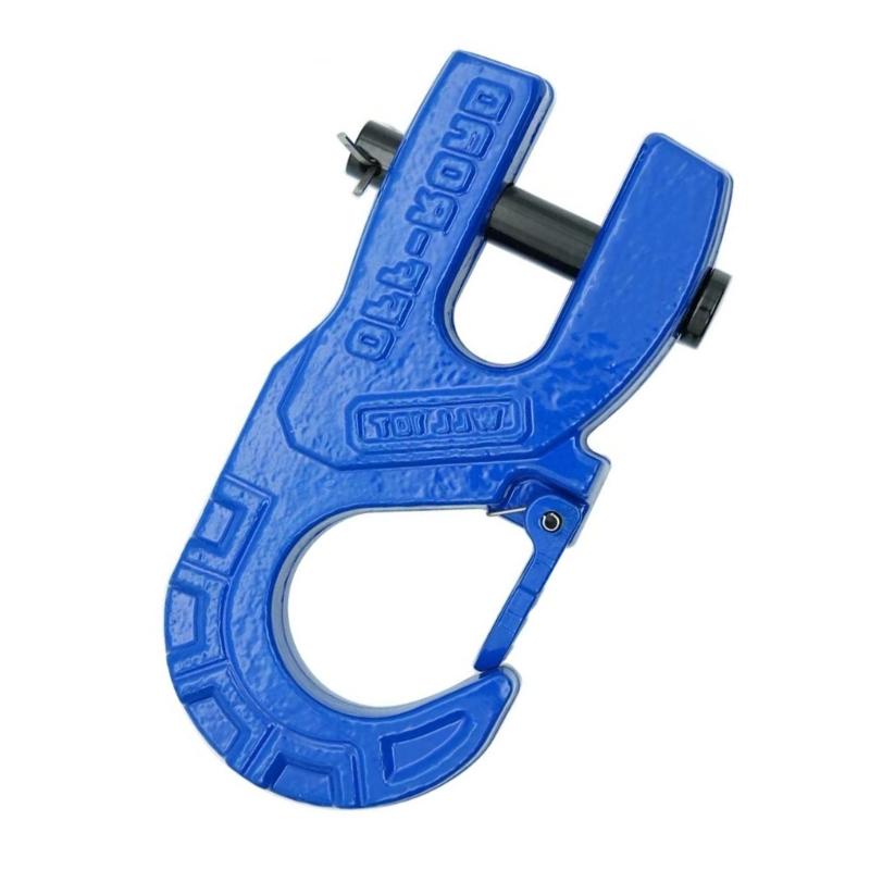 3/8" Tow Winch Hook Vehicle Winch Hook 32000Lbs Capacity Ergonomic Clevis Clip 10T Winch Hook for Truck Trailer