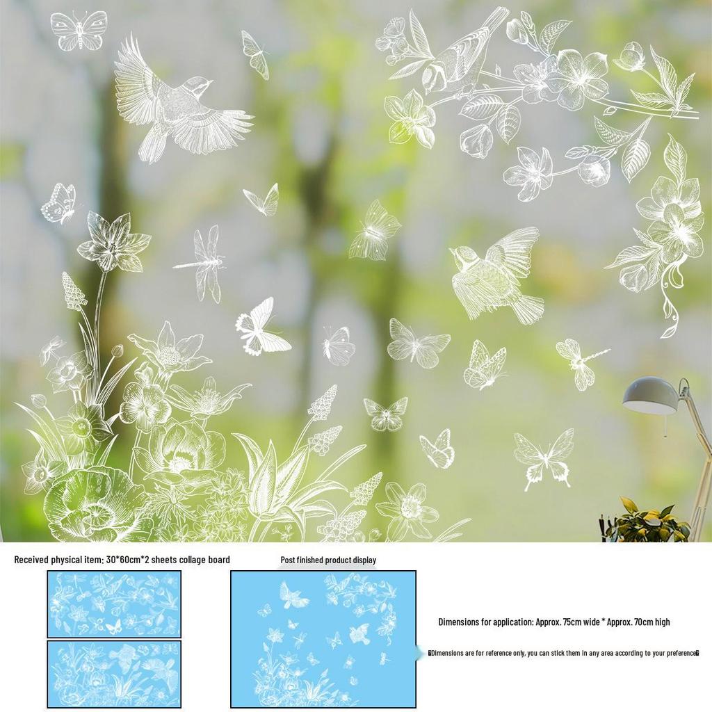 2026 Hot Selling Spring Window Stickers - Flowers & Butterflies Electrostatic Decorations for Festivals