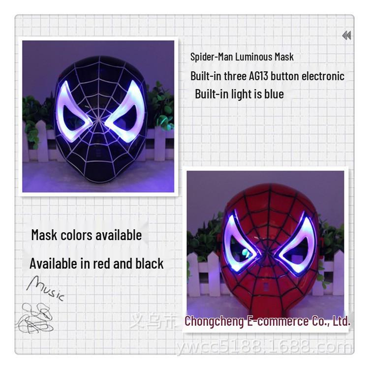 1524 Luminous Spider-Man Children s Masquerade Mask for Stage Performance Red Variant 1524