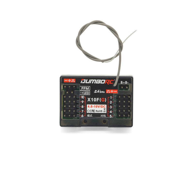 DUMBORC DDF-350 10CH 2.4G Transmitter RC Remote Controller Radio with HD Screen X10F/ X10FG Receiver Voltage Return for Car Tank