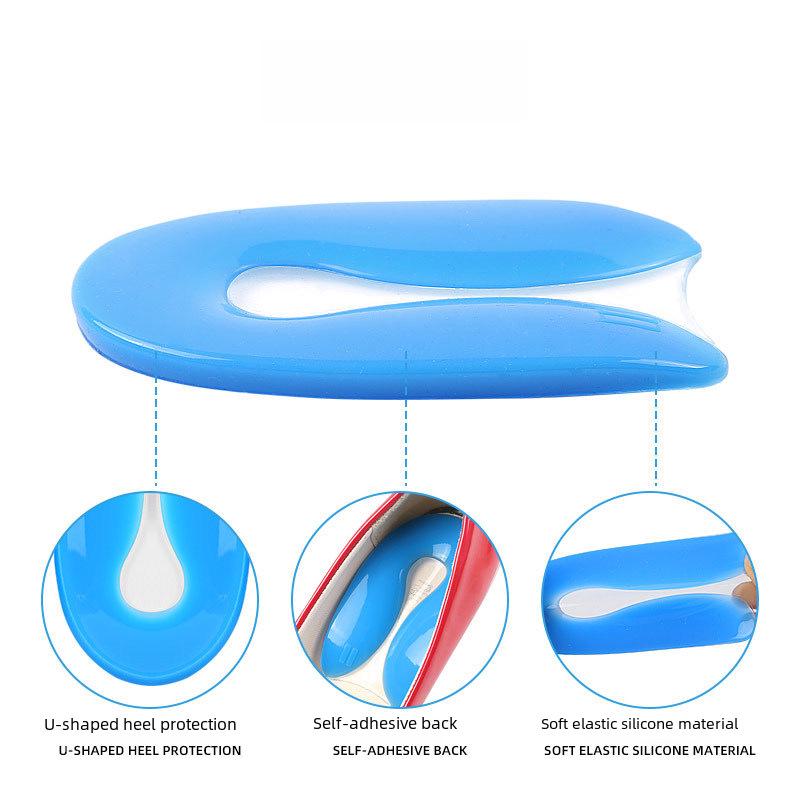 1 Paar Silikon-U-Fersenpolster zur Linderung von Entzündungen