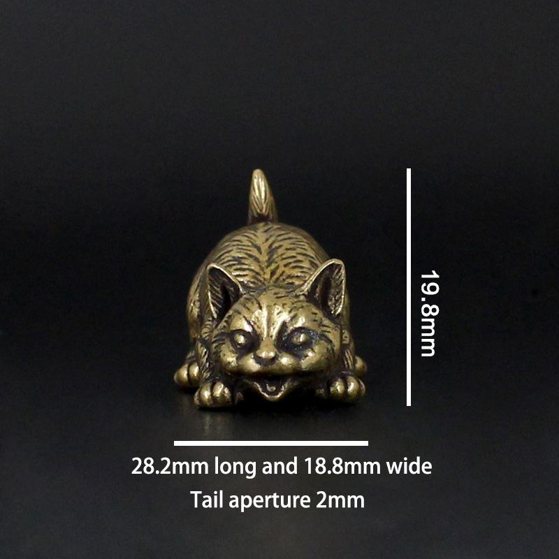 

Ретро маленькая кошка латунная металлическая статуэтка украшение фигурки животных статуэтка украшение для дома офисные настольные украшения мини статуэтка