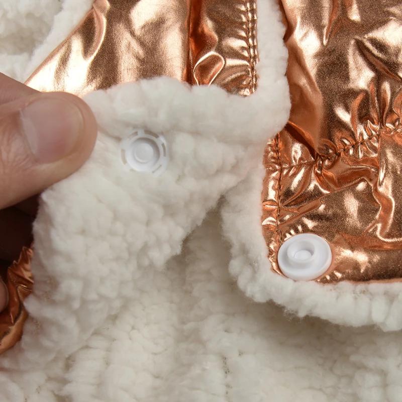 Winter Pet Clothes Waterproof Puppy Button Costume For Small Dogs Cats Thicken Fleece Vest Coat French Bulldog Chihuahua Outfits