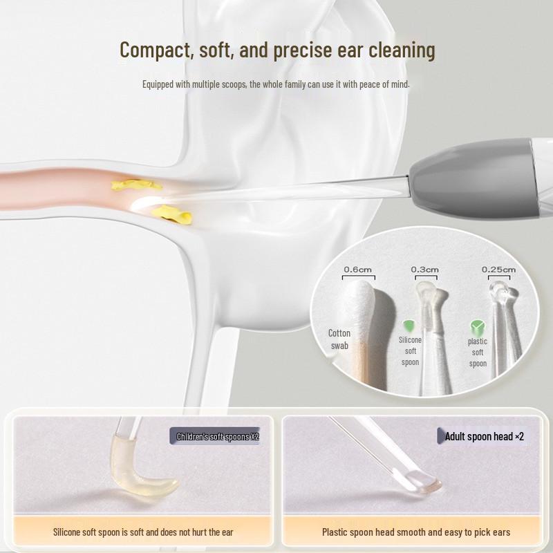 Soft Tip Baby Ear Cleaner with Light & Tweezers