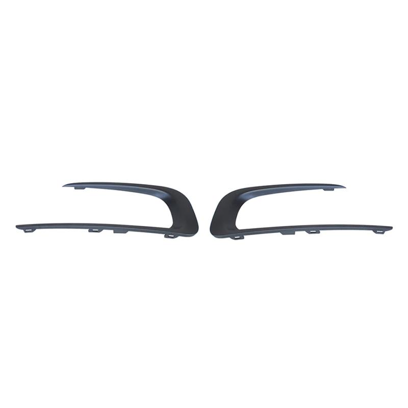 For Peugeot 2008 2014 2015 2016 2017 2018 Front Bumper Fog Light Decorative Trim Strip Chrome Frame Lamp Cover Shell Black