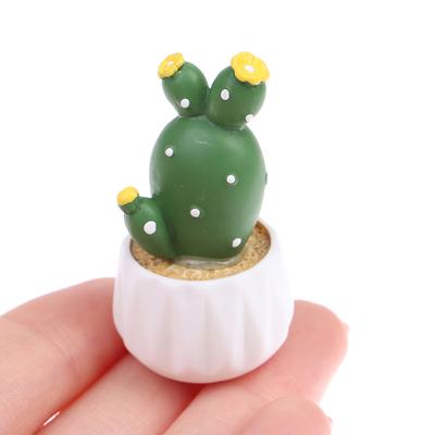 Cute Green Plant Cactus Small Potted Ornament Gadget Car Decoration Interior