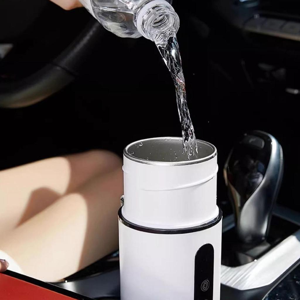 Compact Travel Car Kettle with Automatic Mixing & Overload Protection Electric Car Boiler Easy to Use for Hot Beverages