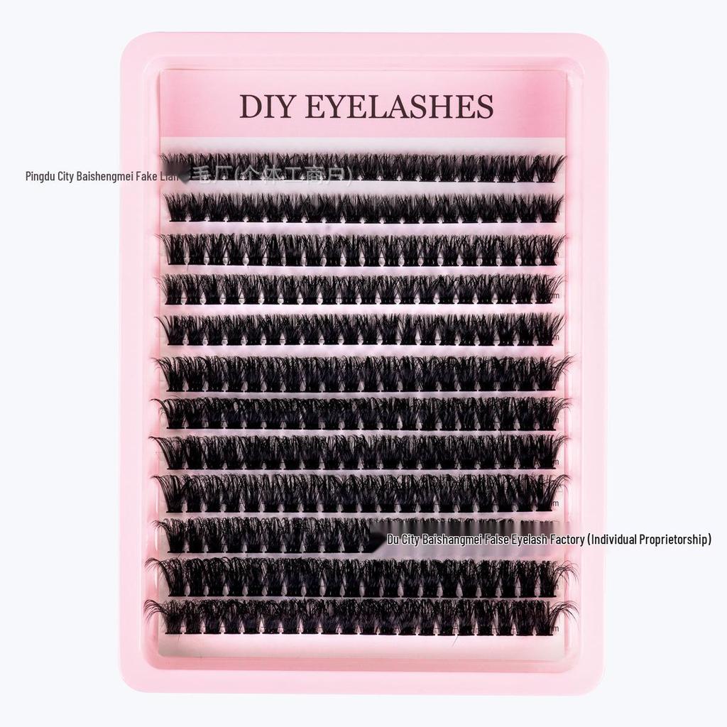 DIY Segmented Cluster Cross Fake Eyelashes - European & American Style