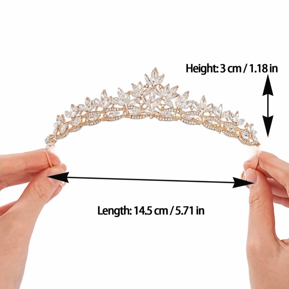 Rhinestone Queen Princess Crown Alloy Bridal Headwear Vintage Crystal Tiaras Dress Party