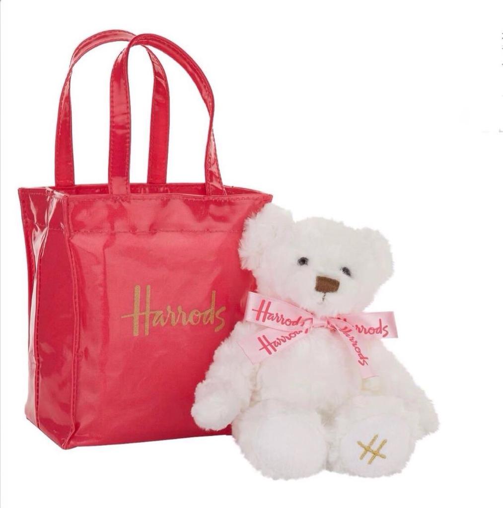 [USED] Harrods Plush Teddy Bear with Mini Bag