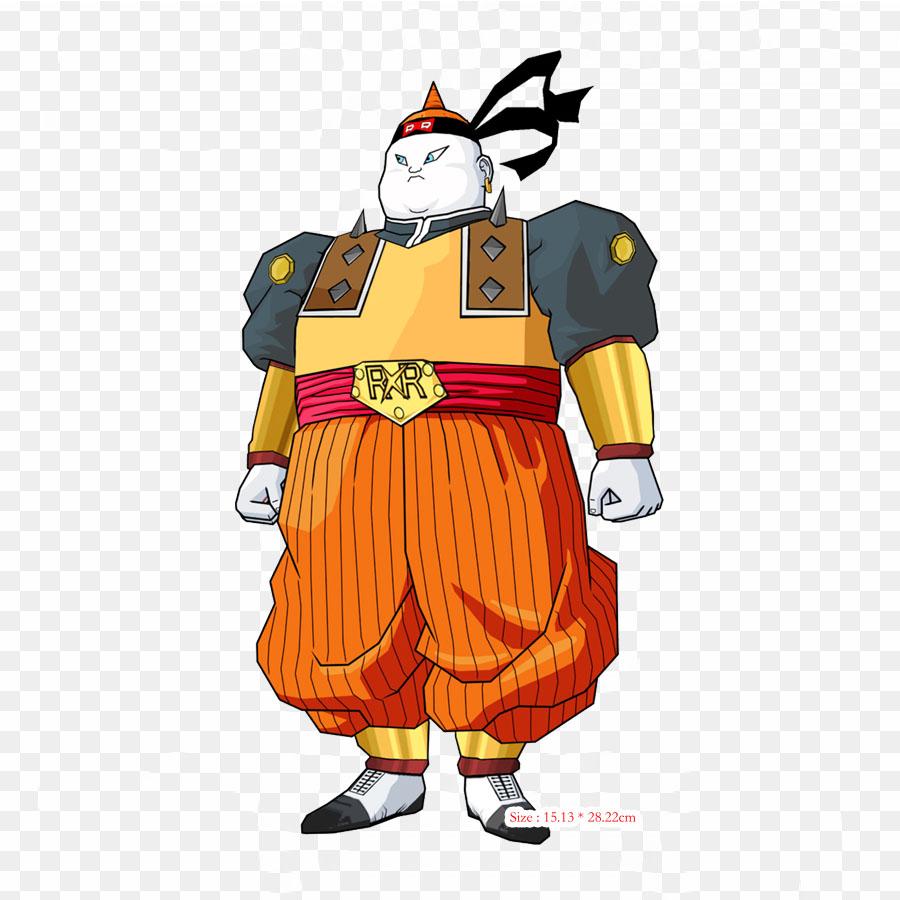 Nášivky na oblečení, tašky na oblečení, nažehlovací termální samolepky pro Android 18 SSJ3, Android 18 a Android 17, vzorované, omyvatelné, přenos tepla