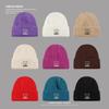 Autumn and Winter Warm Woolen Hat for Women Cute Letter Bear Embroidered Knitted Hat  Student Couple Pullover Cold Hat