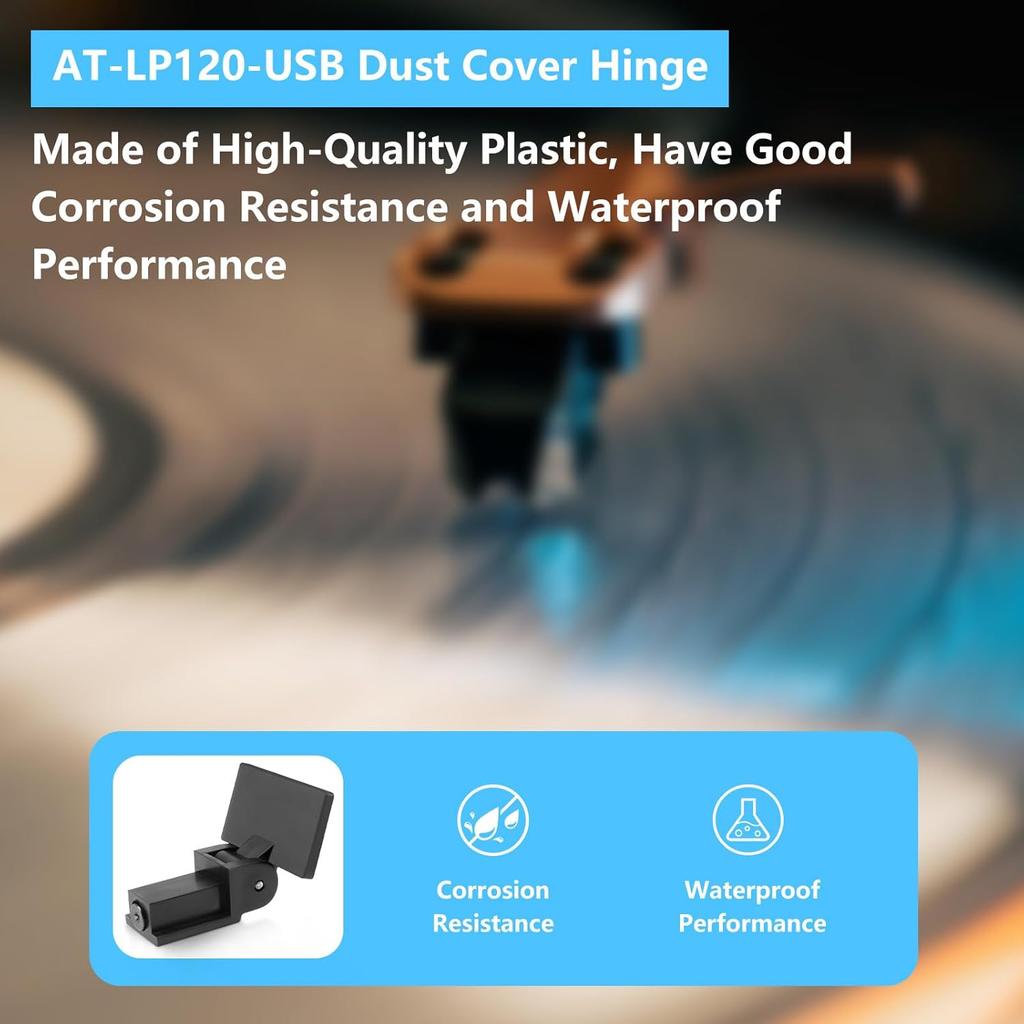 Dust Cover Hinge Compatible with Audio Technica Models AT-PL120, AT-LP120-USB, AT-LP60X, at-LP5. Also Fit for Sony Models PS-HX500, Dual CS 429,