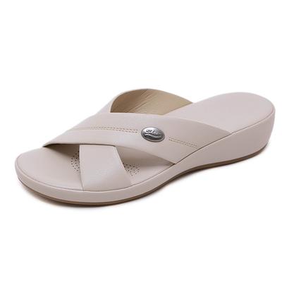 2024 Summer Shoes Women Beach Sandals Casual Women Wedges Slippers Fashion Summer Ladies Slippers 4cm Soft Wedge Shoes A2119