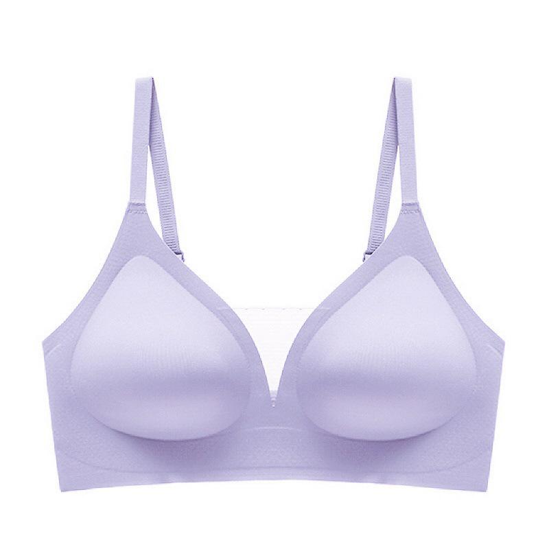 

Women s Seamless Wire-Free V-Neck Mesh Bra - Comfortable and Soft Support Underwear L [55-63 kg]