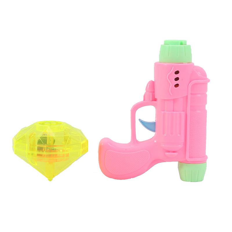 Kids Outdoor Toy With Plastic Flying Disc And Flashing Gyroscope For Active Play