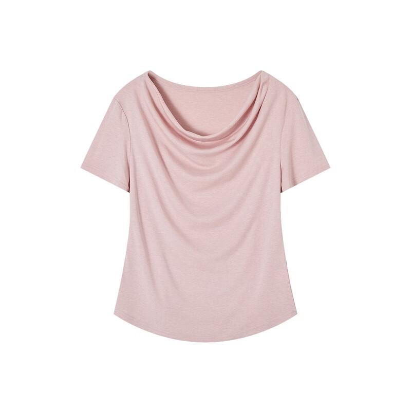 Demana Elegantes Damen-T-Shirt aus Wolle und Lyocell mit Drapierter Halslinie