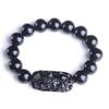 Pi Xiu Obsidian mărgele de piatră neagră Bărbați, femei, brățară, bogăție și brățări norocoase, bijuterii în stil chinezesc, cadou