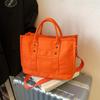 Large capacity bag versatile casual canvas shoulder bag handbag college student fashion tote bag women